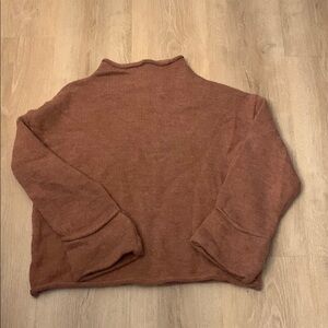 Anthropologie Rust Knit Sweater